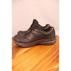 Saucony Grid Omni‎ Walker Black Leather Women Size 6 S50204-2